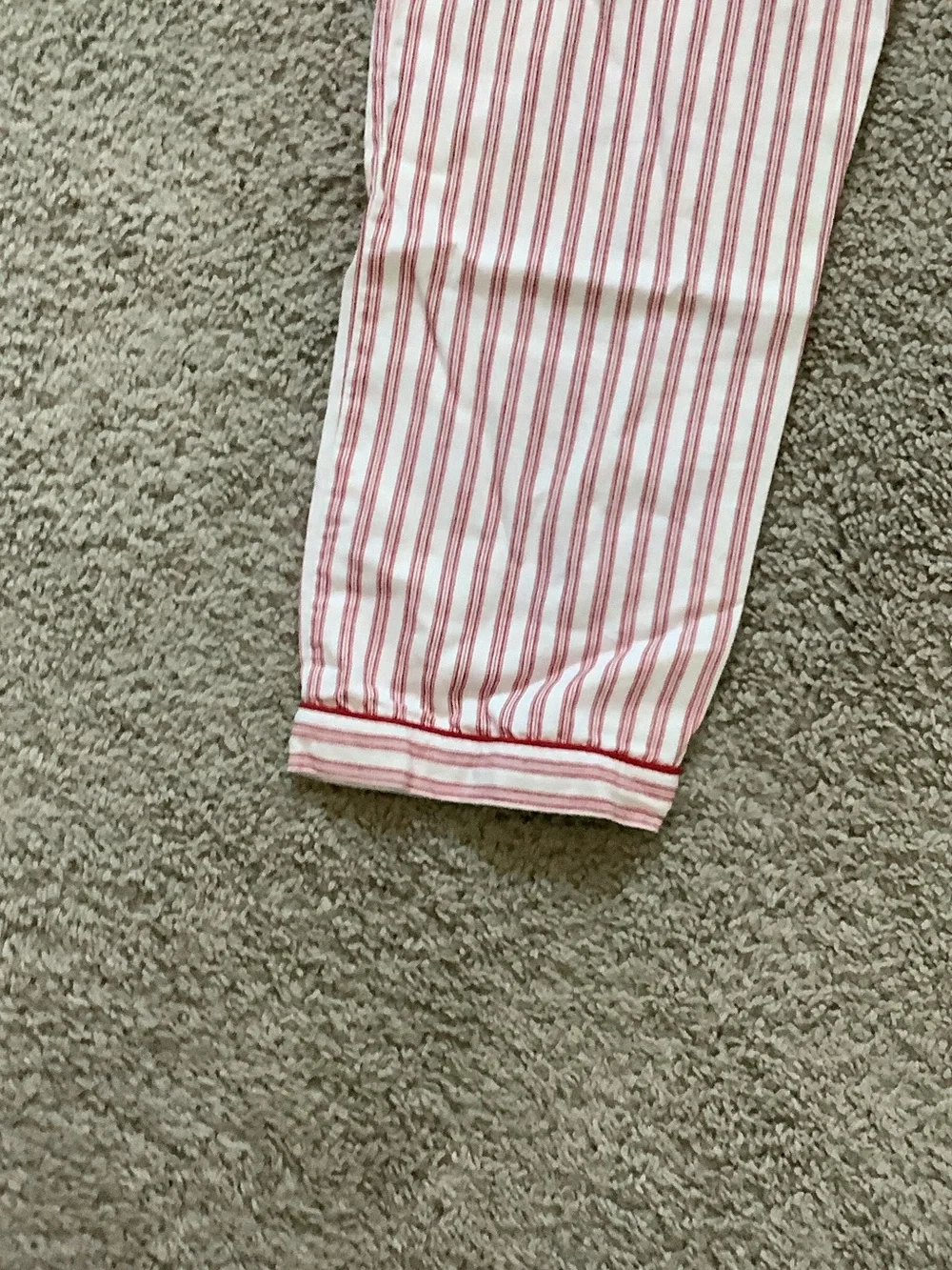 Petite Plume Kids Twill Pajama Set in Antique Red Ticking
